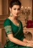 Green silk embroidered festival wear saree  503